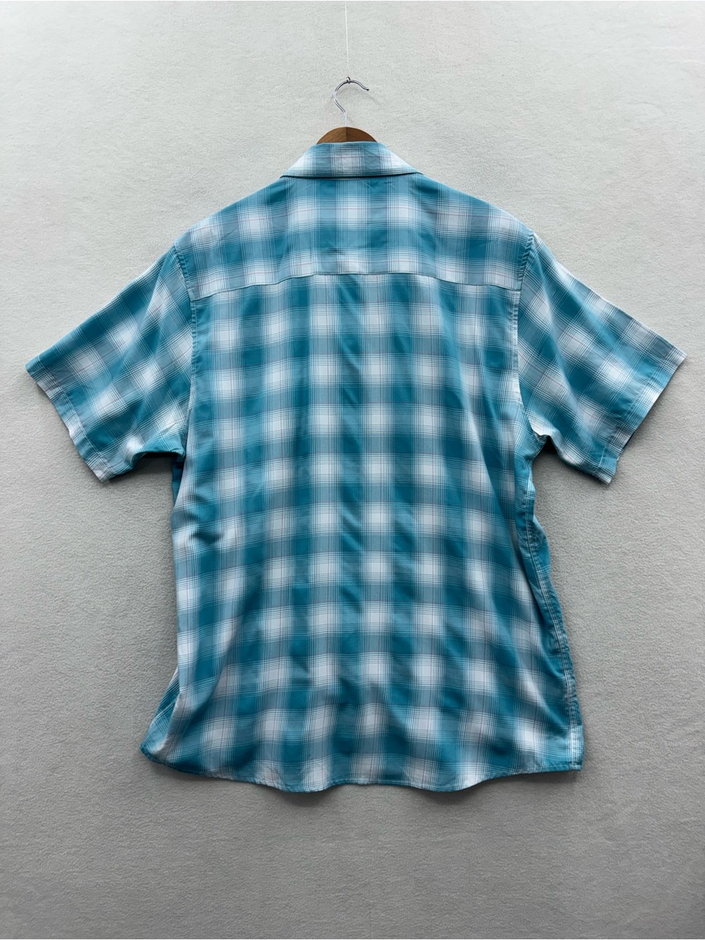 Dixxon Flannel Mens Large Shirt Fria Blue White Plaid D-Lux Bamboo Hipster - Picture 2 of 7